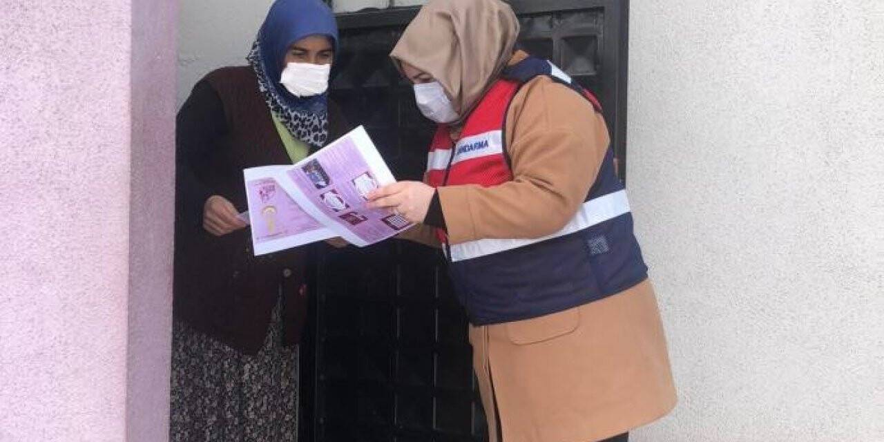 Jandarma ekipleri KADES bilgilendirmelerine devam ediyor