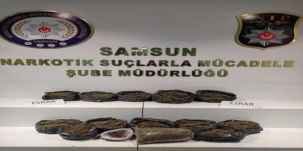 Samsun’da 15 kilogram esrar maddesi ele geçirildi