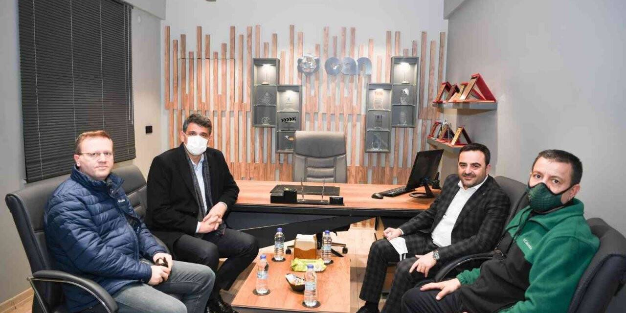 Başkan Özlü, pişmaniye üretim tesisine geçmiş olsun dileklerini iletti