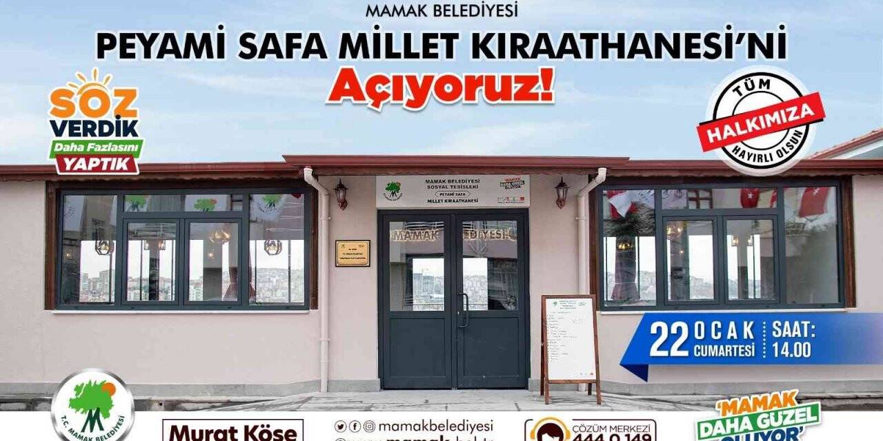 Mamak’ta bir Millet Kıraathanesi daha açılıyor