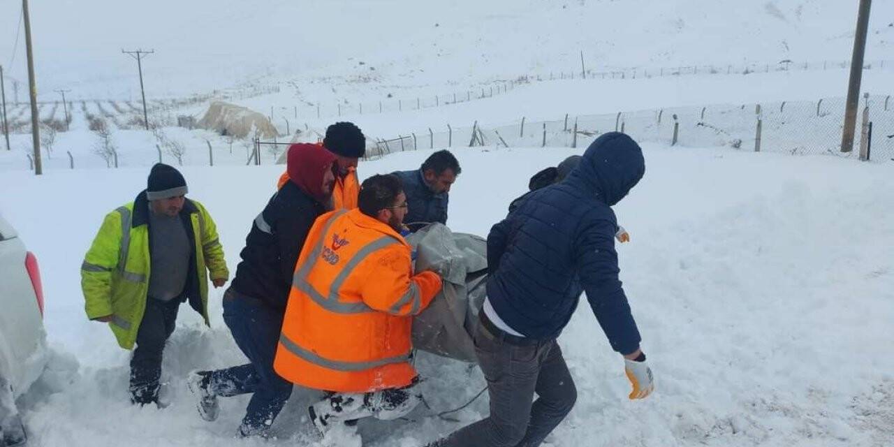 Kar nedeniyle çöken ahılda 20 küçükbaş hayvan telef oldu