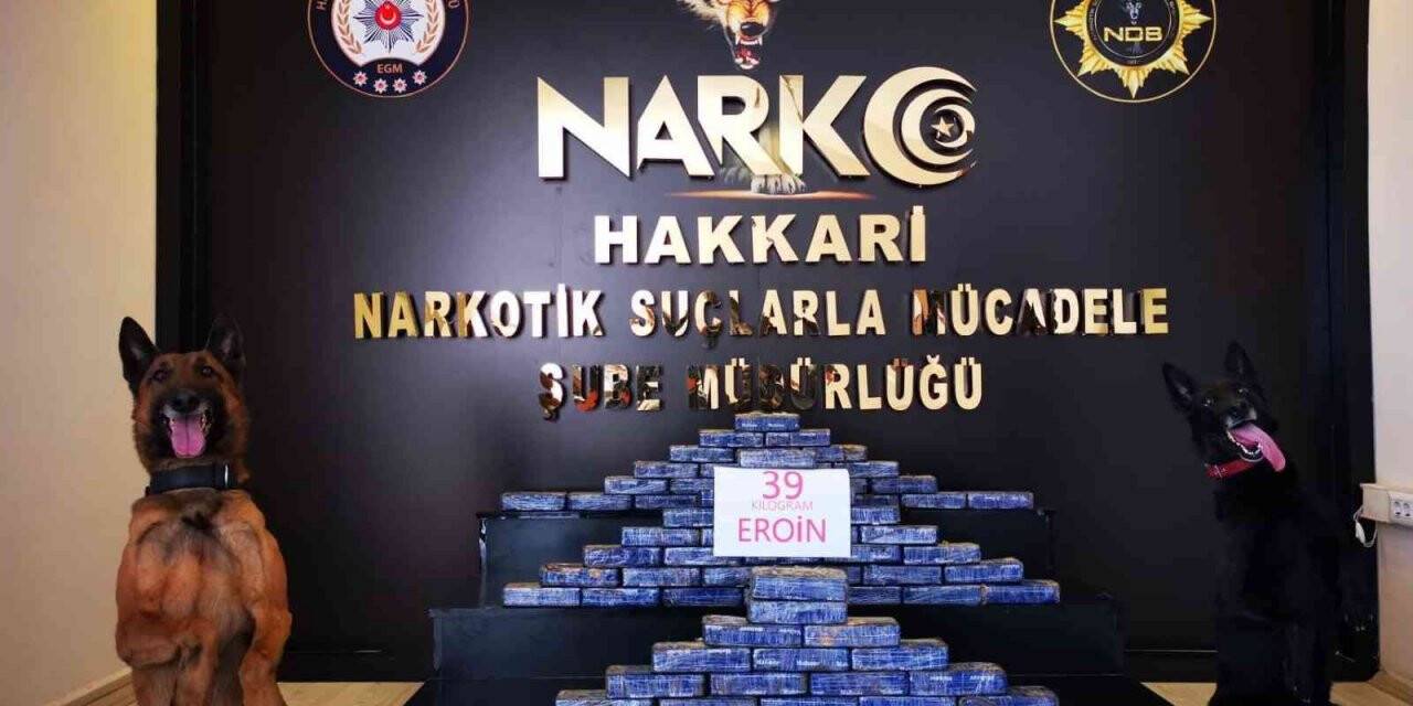Yüksekova’da aracın marşbiyel kısmından 39 kilo eroin çıktı