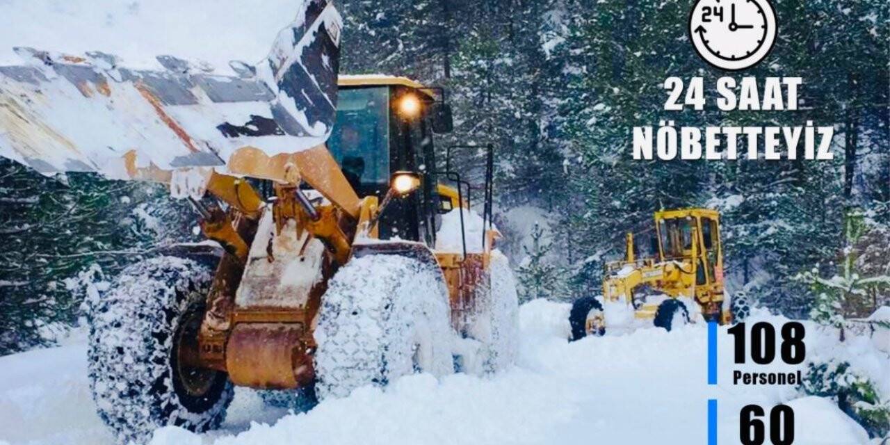 Sinop’ta kar hayatı felç etti: 222 köy yolu kapalı