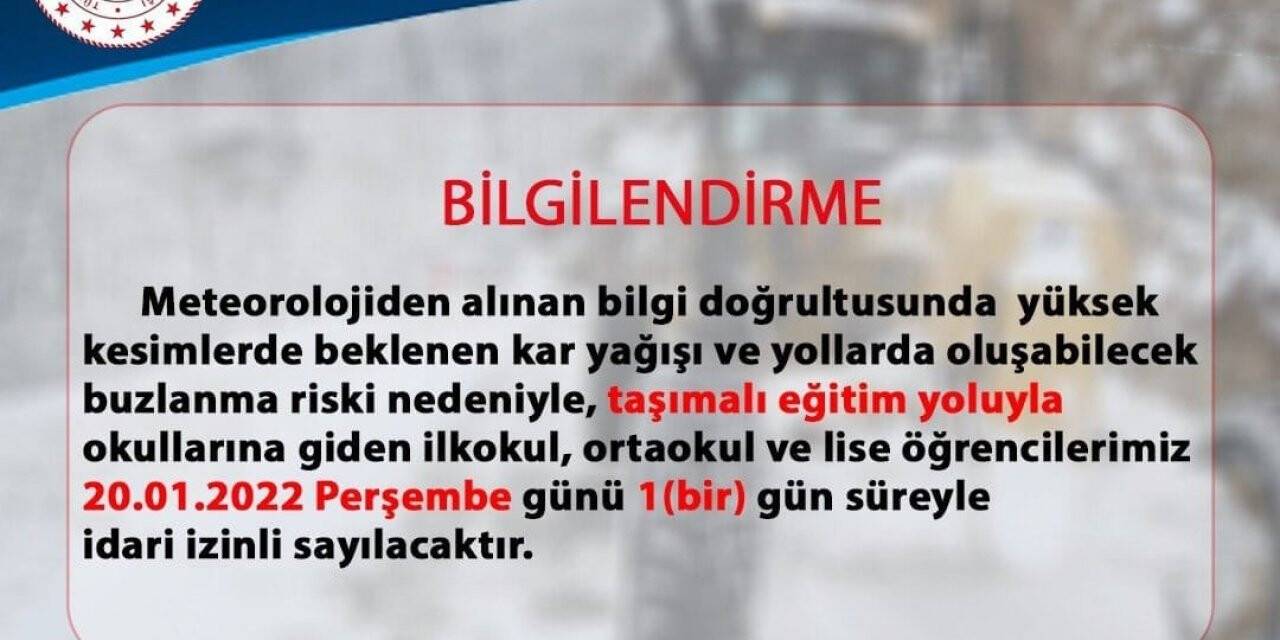 İnegöl’de eğitime kar engeli