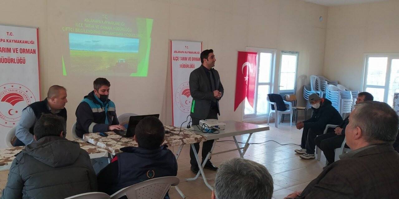 Aslanapa’da çiftçi eğitim ve bilgilendirme toplantıları