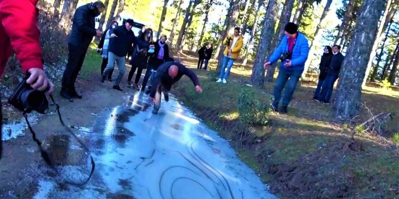 Gazetecinin buzla imtihanı