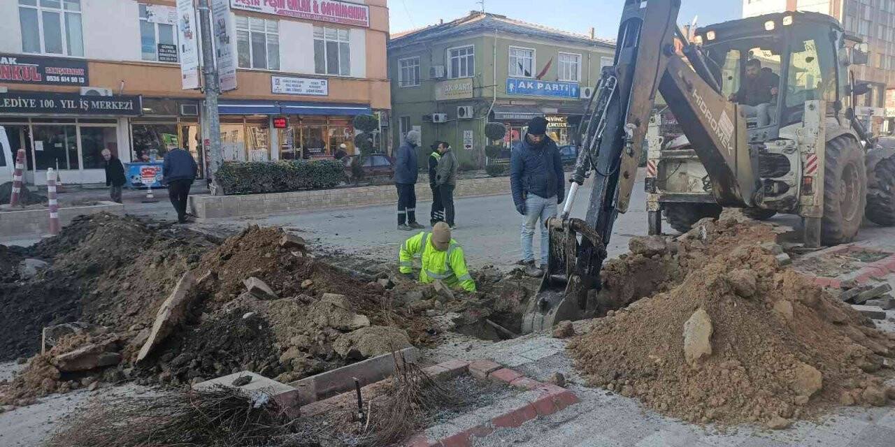 Havsa’da doğal gaz hattı döşeme çalışmaları