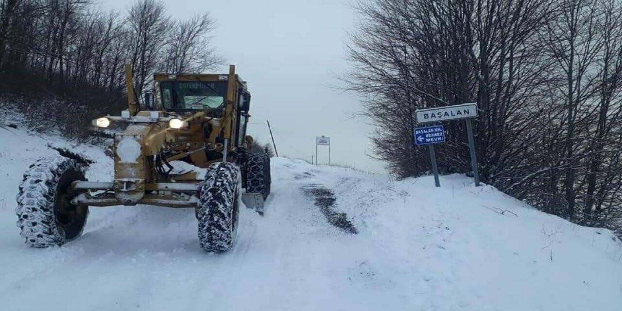 Samsun’da karla mücadele