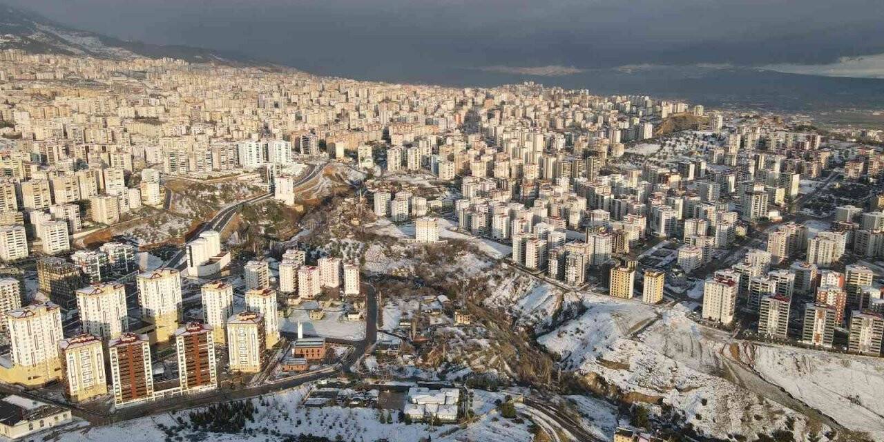 Kar sonrası Kahramanmaraş havadan görüntülendi