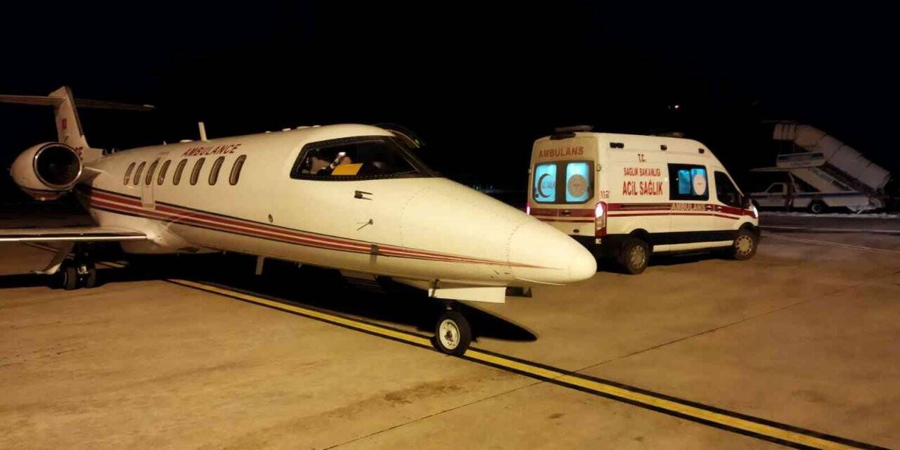 50 yaşındaki hasta uçakla tedavi için Bursa’ya getirildi