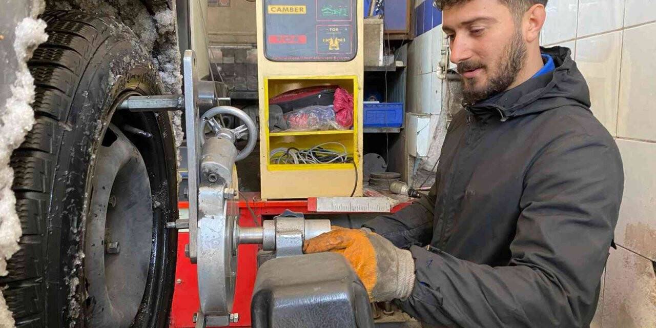 Kış lastiği taktırmakta geciktiler, kar yağışından sonra randevu bulamadılar