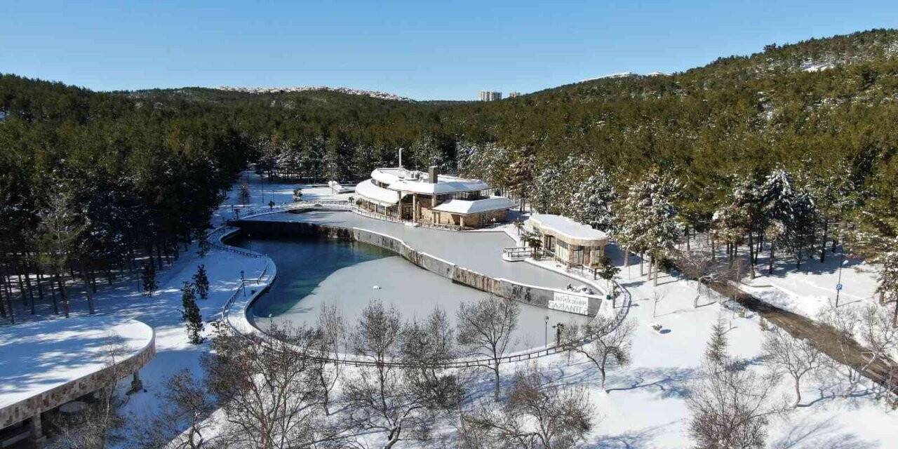 Gaziantep’te göletler buz tuttu