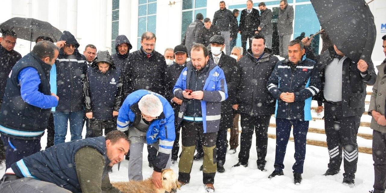 Malatya’da yoğun kar için şükür kurbanı