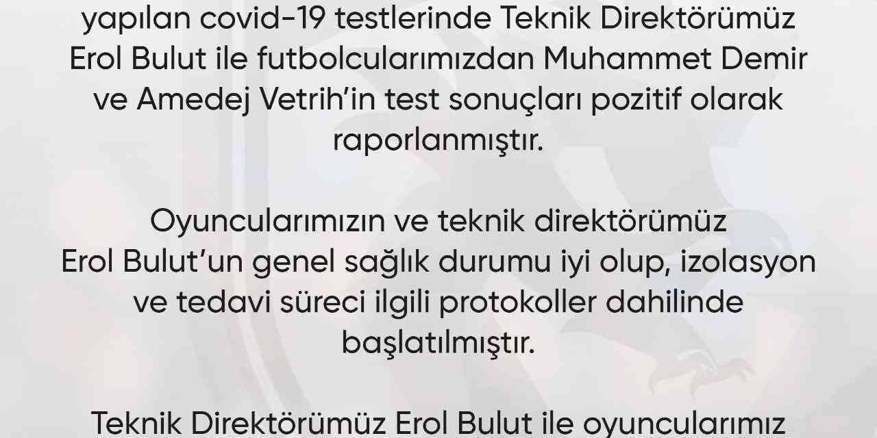 Gaziantep FK’da korona virüs şoku