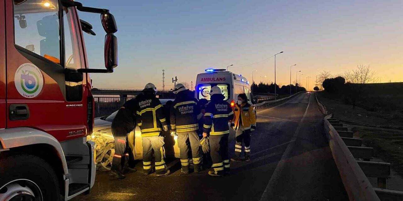 Çorlu’da trafik kazası: 1 yaralı
