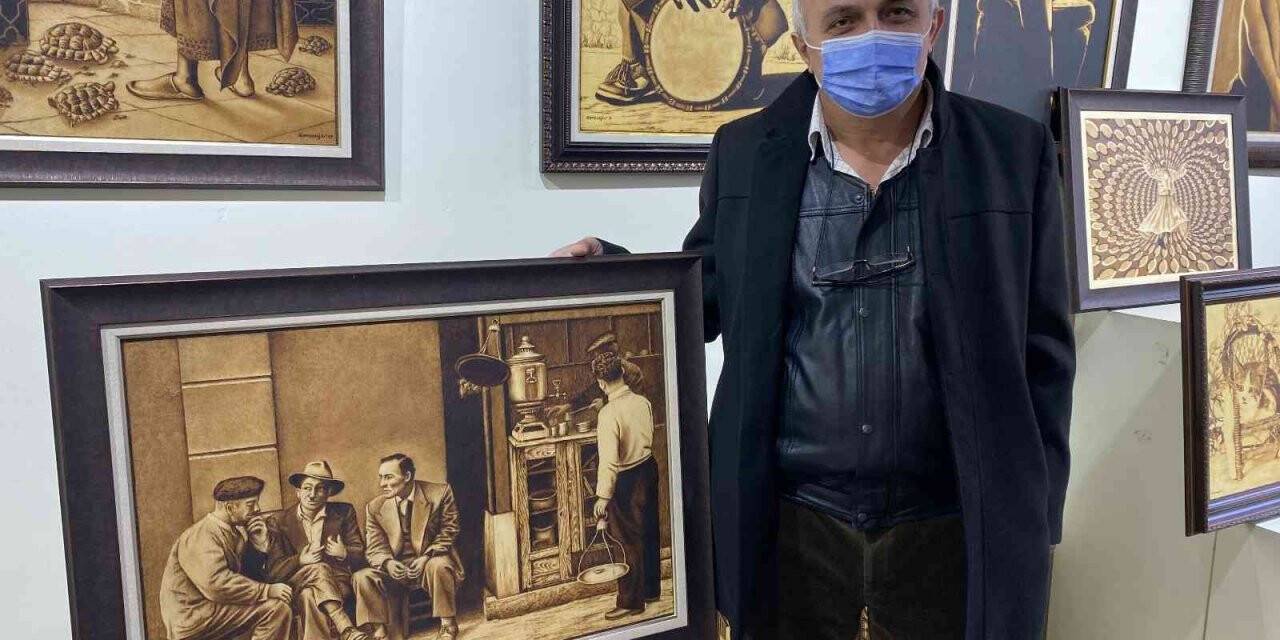 Çatesin sponsorluğunda yakma resim sergisi açıldı