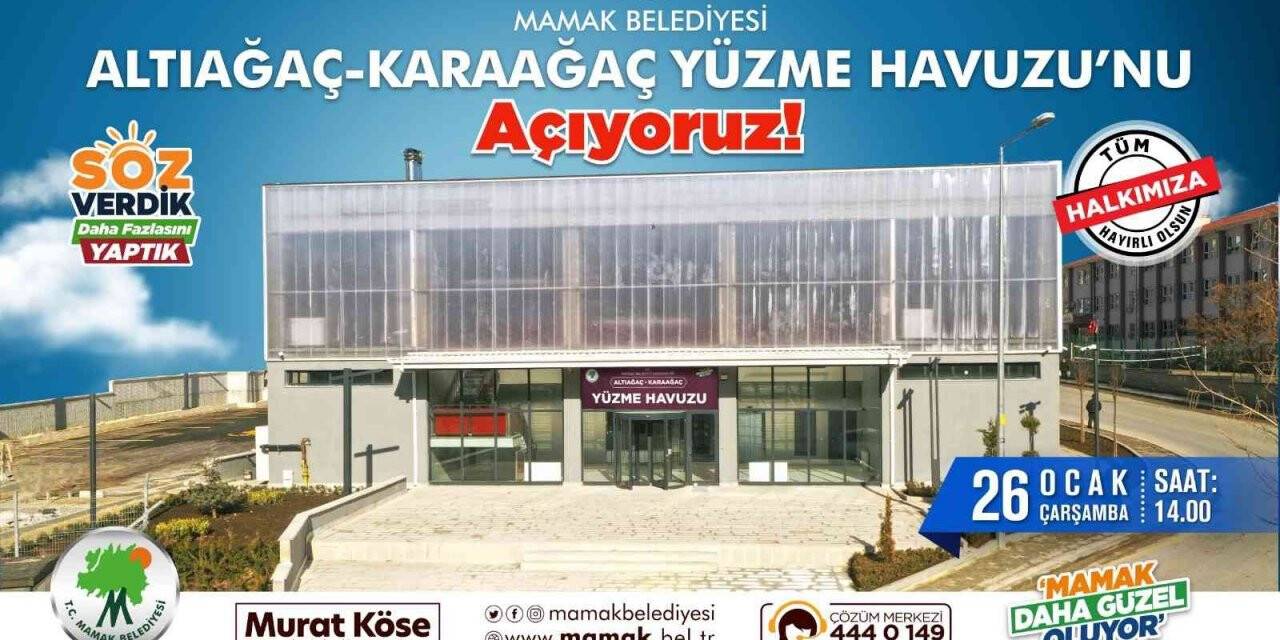 Altıağaç-Karaağaç Yüzme Havuzu hizmete açılıyor