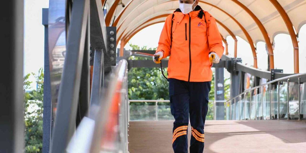 Büyükşehir Belediyesinden 50 bin kez dezenfeksiyon çalışması