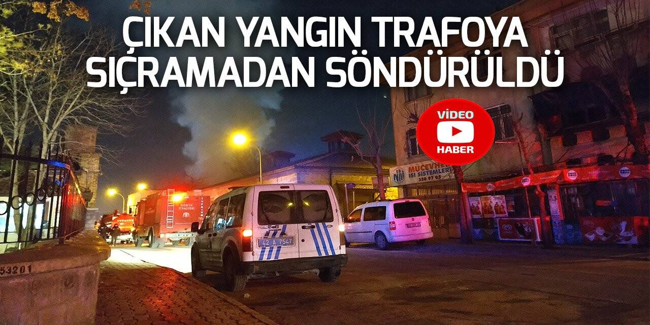 Metruk binada çıkan yangın, trafoya sıçramadan söndürüldü