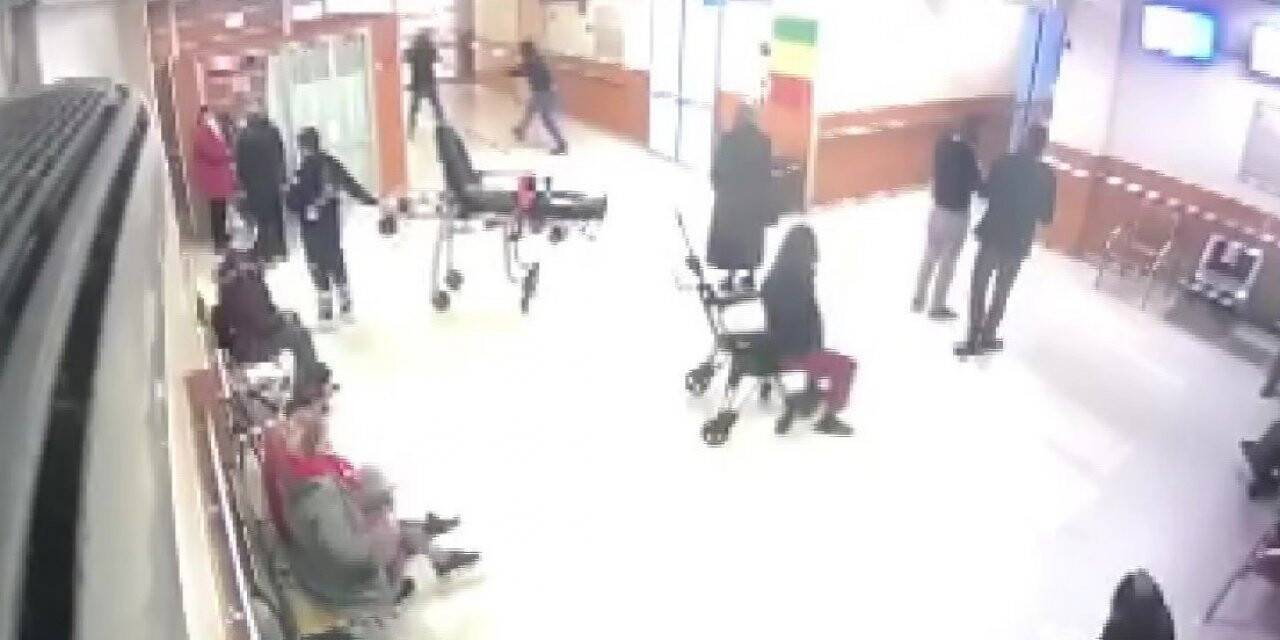 Ataşehir’de hastanedeki silahlı saldırı anı kamerada