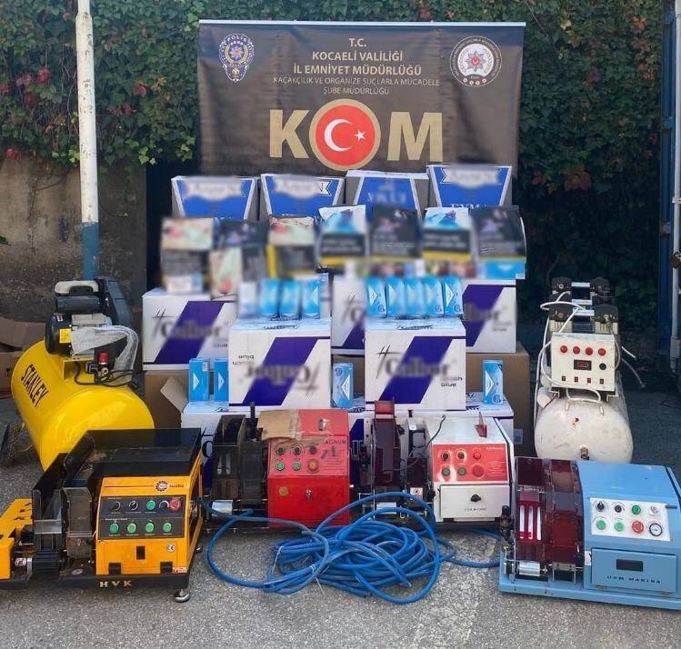 Binlerce gümrük kaçağı makaron ele geçirildi
