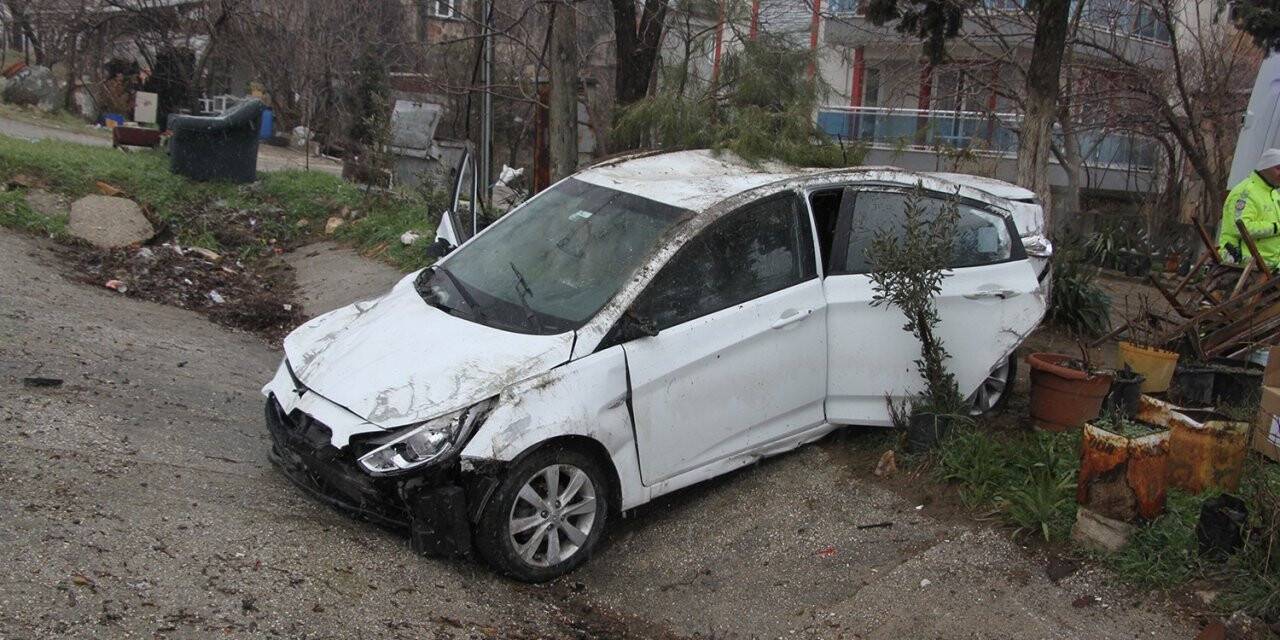 Kontrolden çıkan otomobil takla attı: 1 yaralı