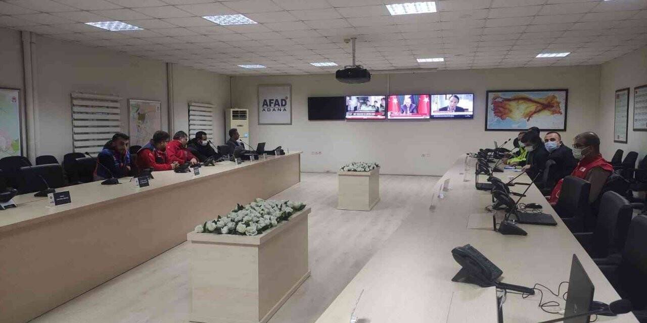 Adana Acil Durum Yönetim Merkezi kar yağışları üzerine 7/24 faaliyete geçti