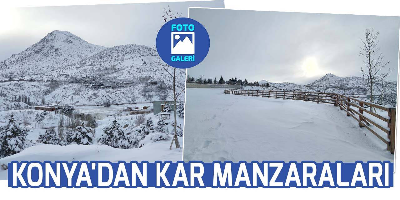 Konya'dan kar manzaraları
