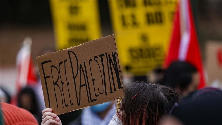 Washington'a Filistinlilerin İsrail karşıtı protestosunda 7 kişi gözaltına alındı