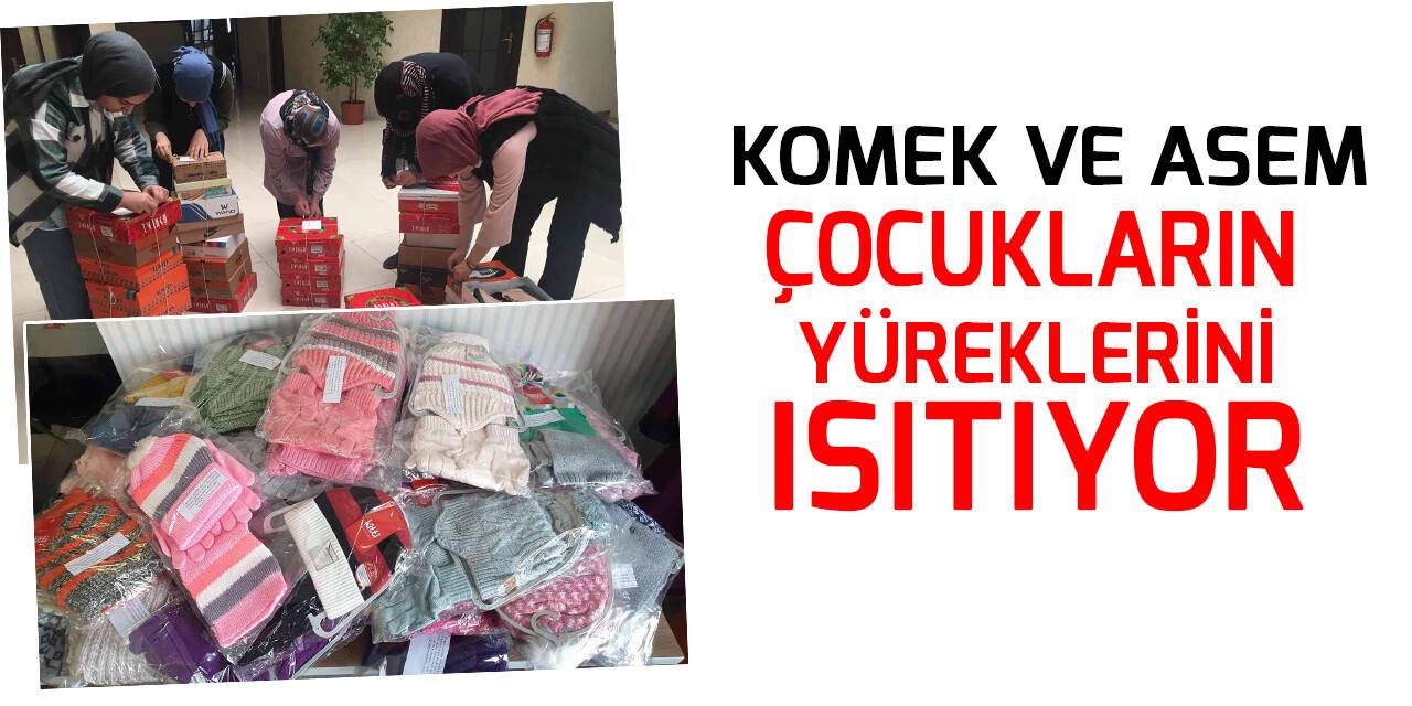 KOMEK ve ASEM çocukların yüreklerini ısıtıyor