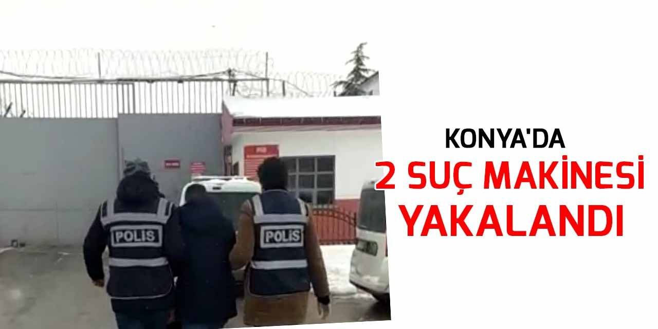 Konya’da 35’er yıl kesinleşmiş hapis cezası bulunan 2 kişi yakalandı