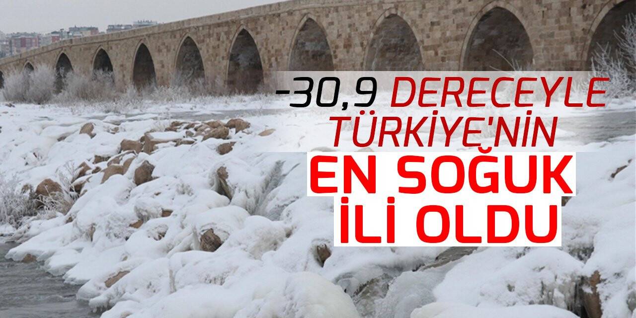 Sivas sıfırın altında 30,9 dereceyle Türkiye'nin en soğuk ili oldu