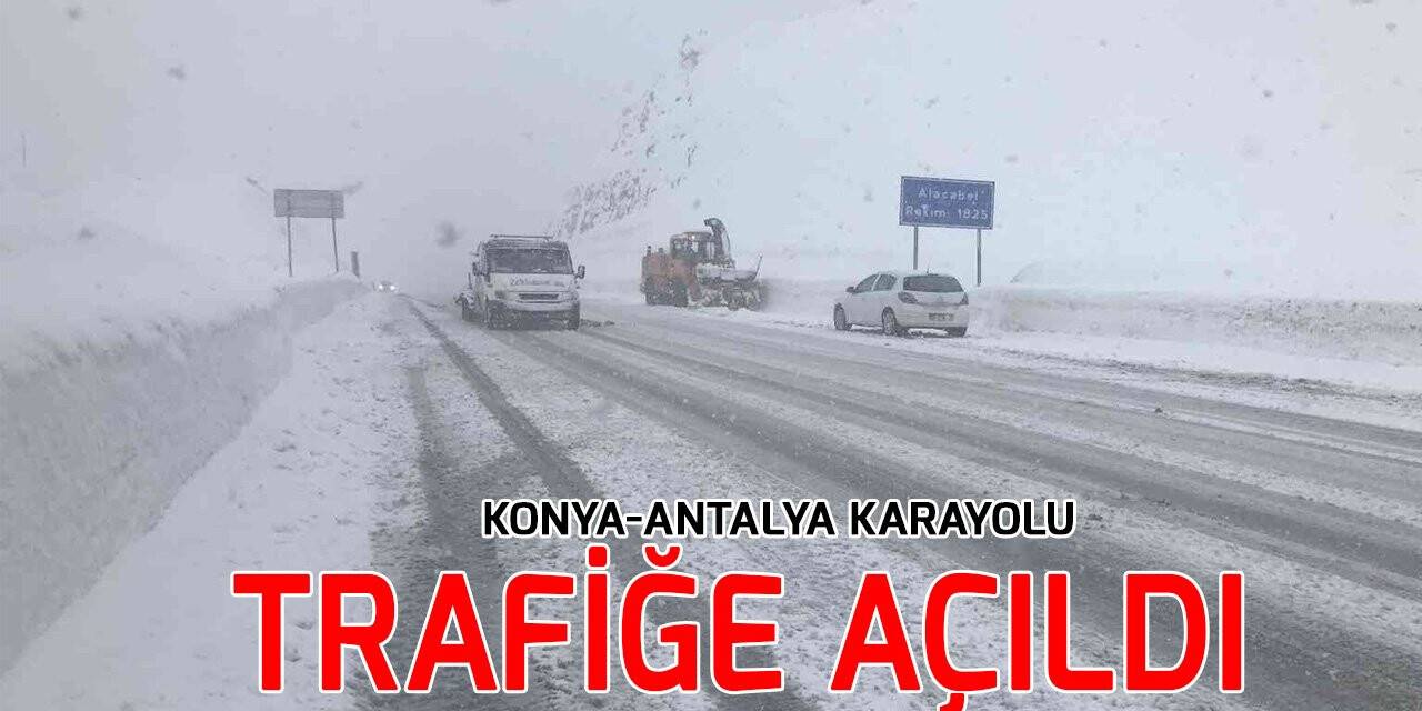Konya-Antalya karayolu 21 saat sonra trafiğe açıldı