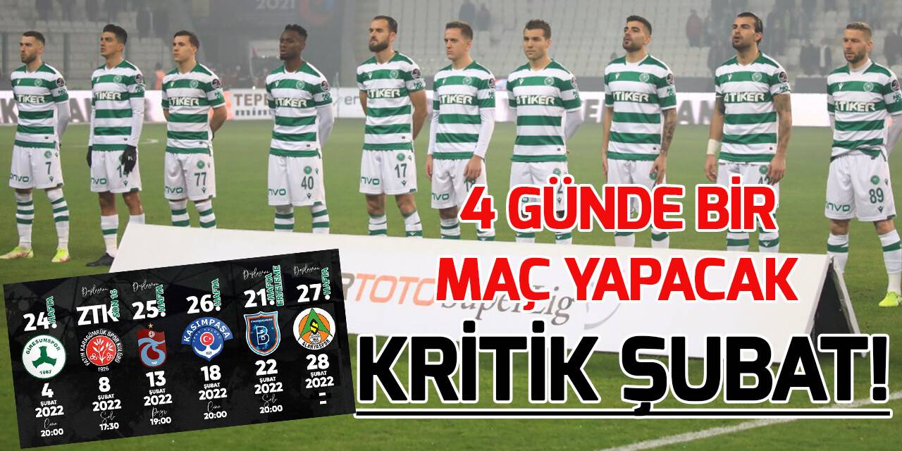 4 günde bir maça çıkacak! Konyaspor için kritik "Şubat"!