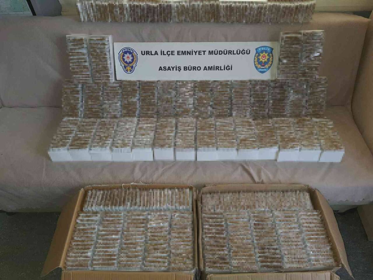 Urla’da kaçak sigara operasyonu