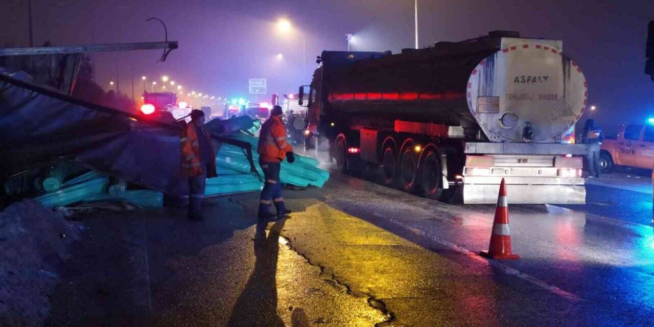 Tırla çarpışan yolcu otobüsü şarampole devrildi: 3’ü ağır 28 yaralı