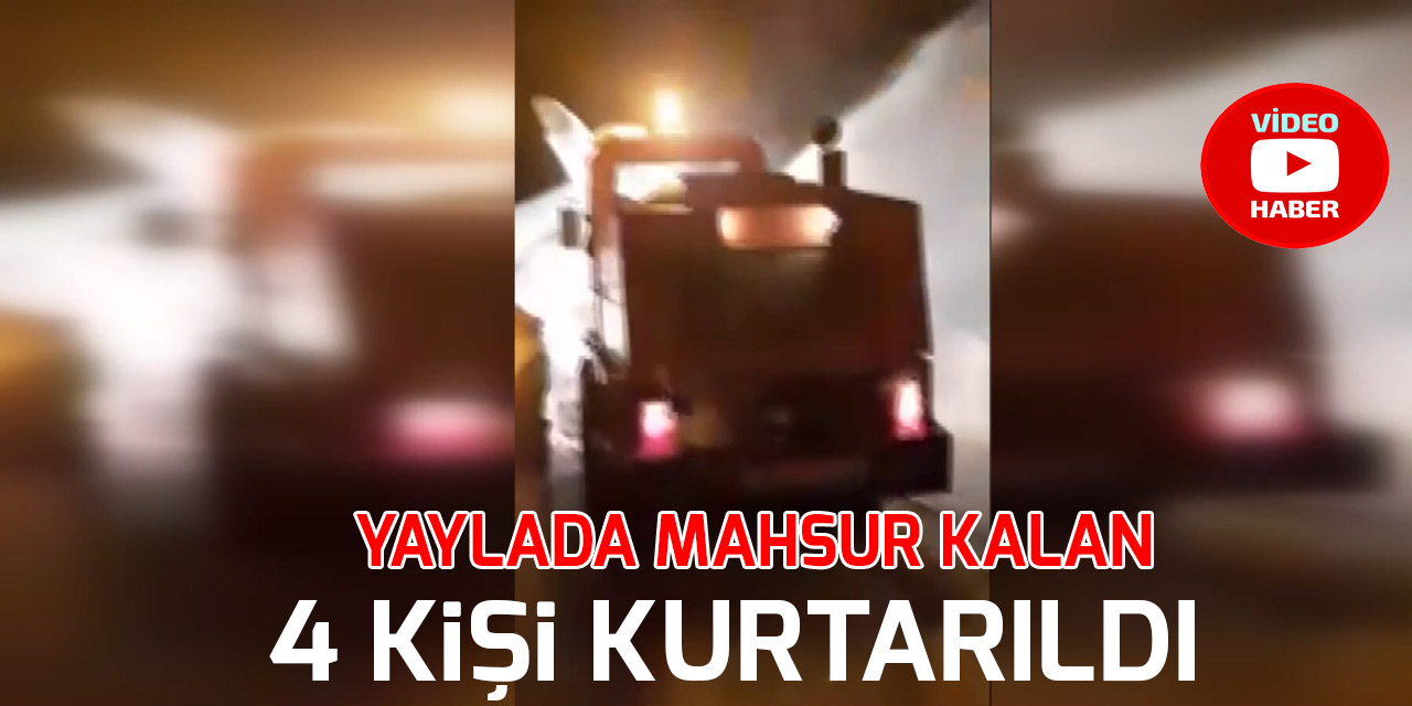 Konya'da kar nedeniyle yaylada mahsur kalan 4 kişi kurtarıldı