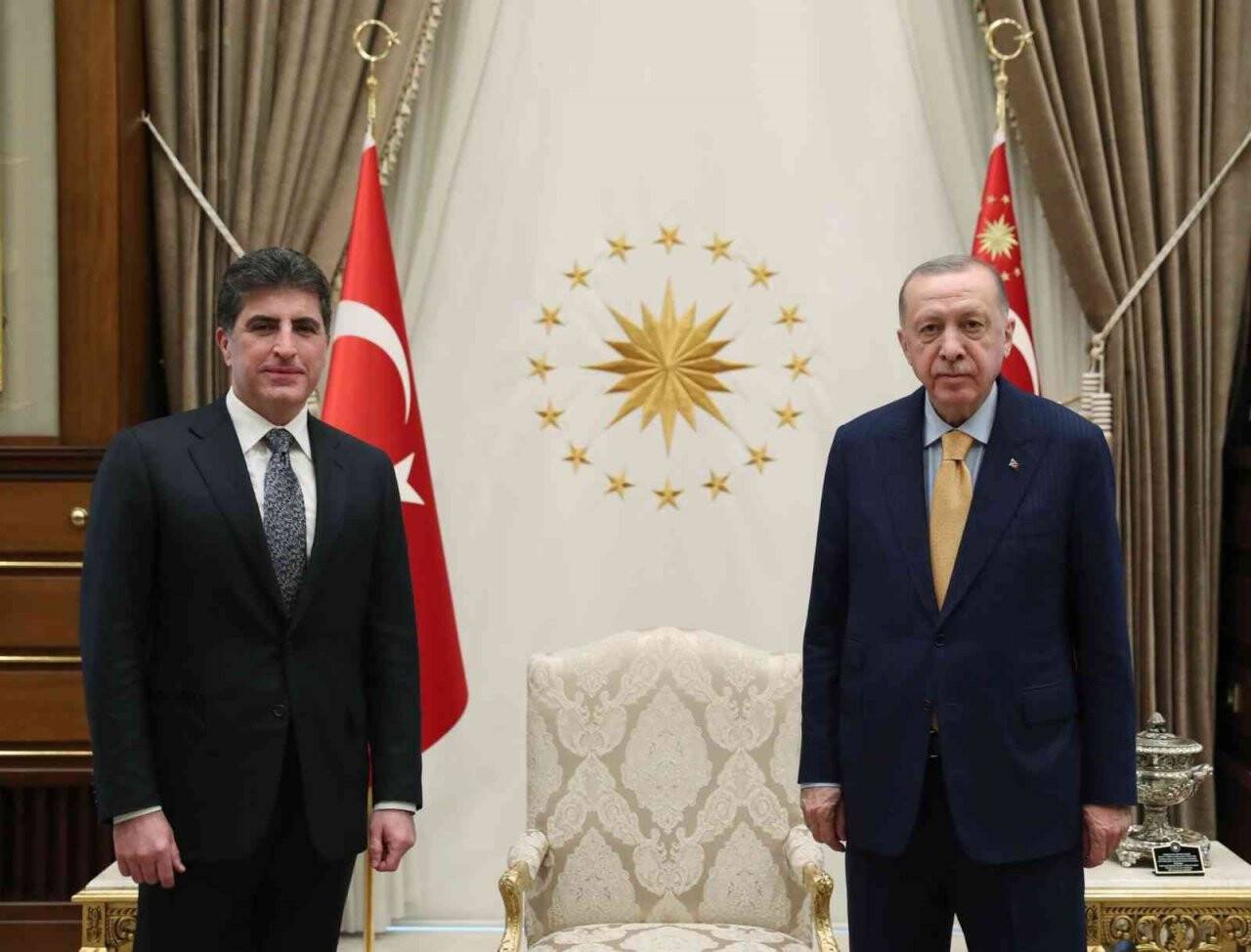 Cumhurbaşkanı Erdoğan, IKBY Başkanı Barzani’yi kabul etti