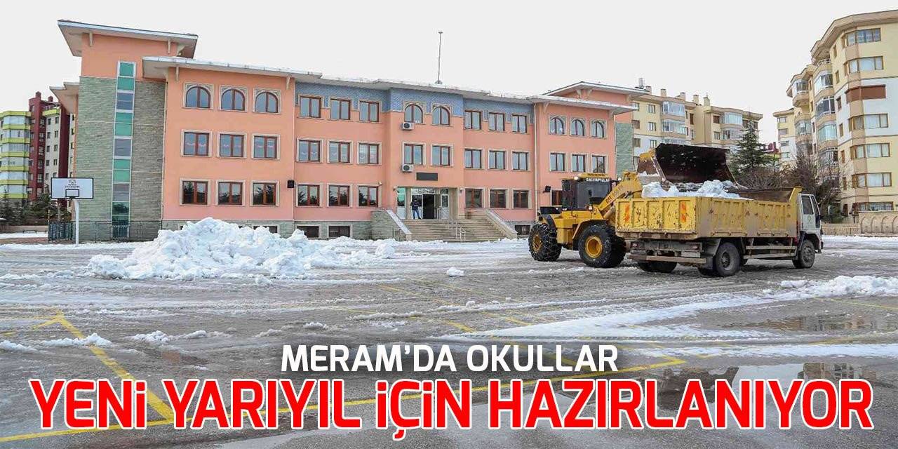 Meram’da okullar yeni yarıyıl için hazırlanıyor