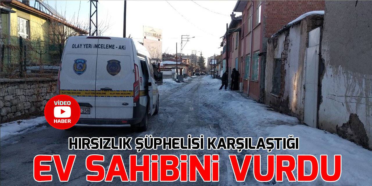 Hırsızlık şüphelisi karşılaştığı ev sahibini vurdu