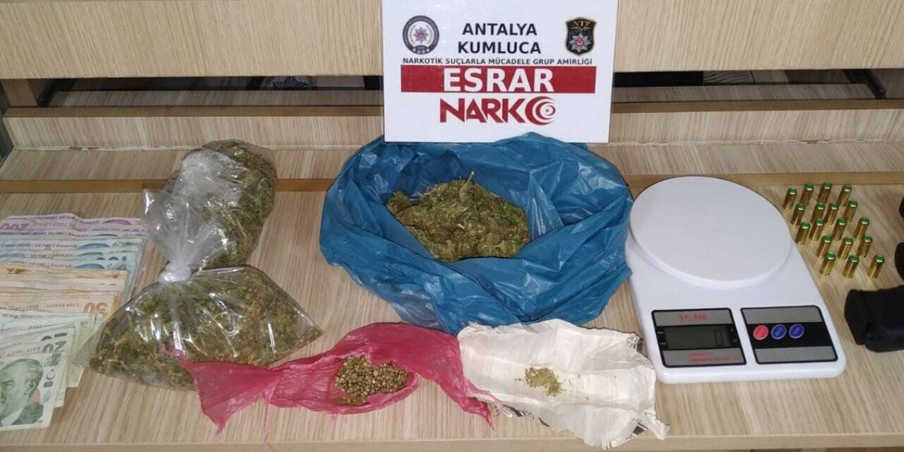 Antalya’da 310 gram esrar maddesi ele geçirildi
