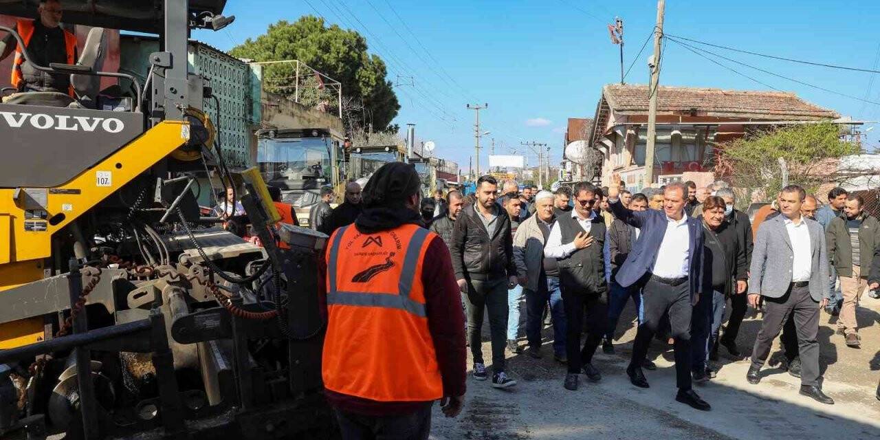 Seçer, Tarsus’taki yol çalışmalarını inceledi
