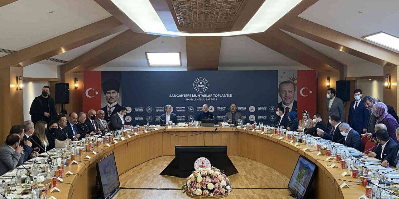 İçişleri Bakanı Süleyman Soylu, muhtarlarla bir araya geldi