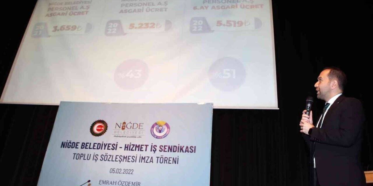 Niğde Belediyesi işçilerine rekor seviyede zam yapıldı
