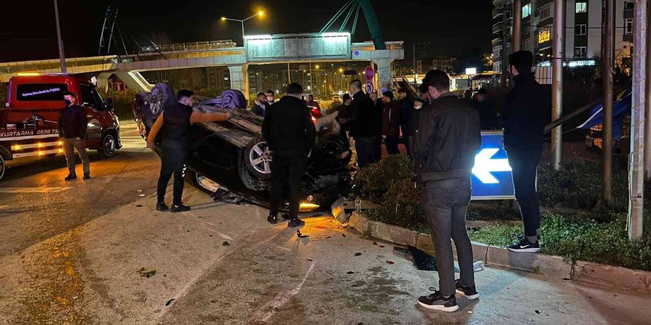 Yarışın sonu kaza ile bitti