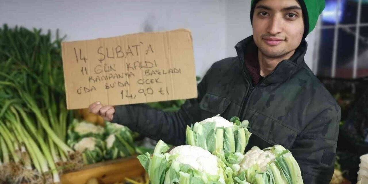 Manavdan 14 Şubat Sevgililer Günü’ne özel karnabahar indirimi