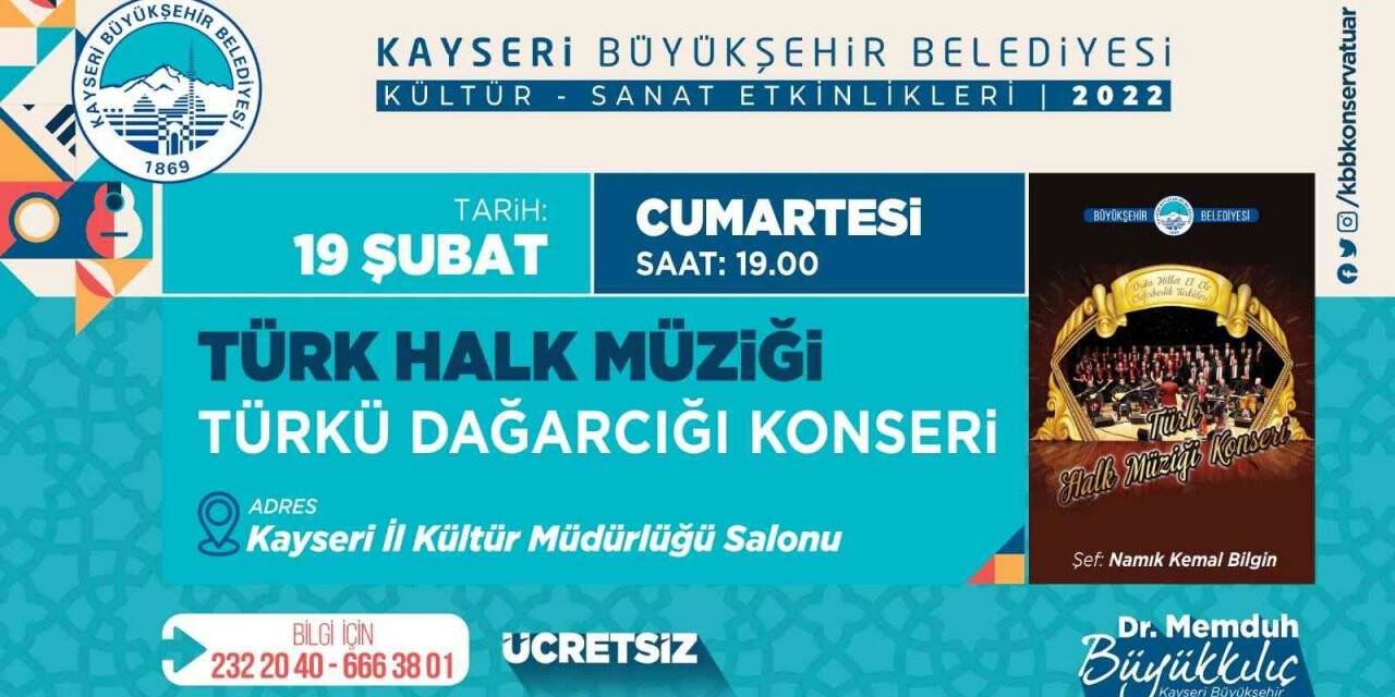 Büyükşehir ’Türkü Dağarcığı’ Konseri düzenleyecek