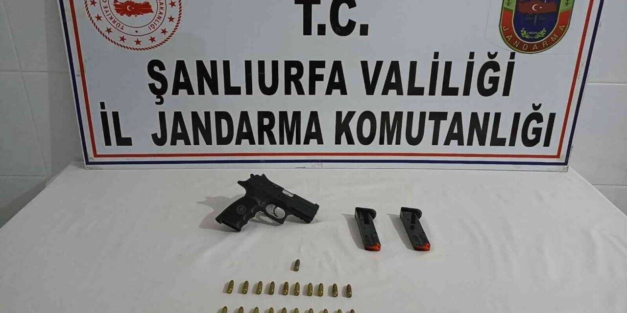 Suruç’ta ruhsatsız tabanca ele geçirildi