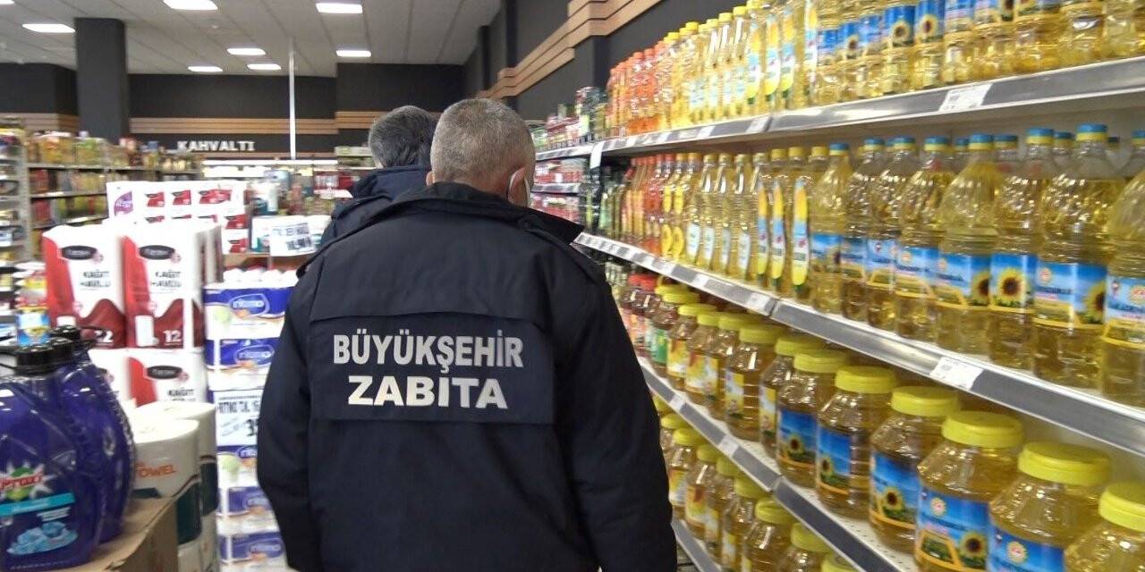 Zabıta ekiplerinden etiket denetimi
