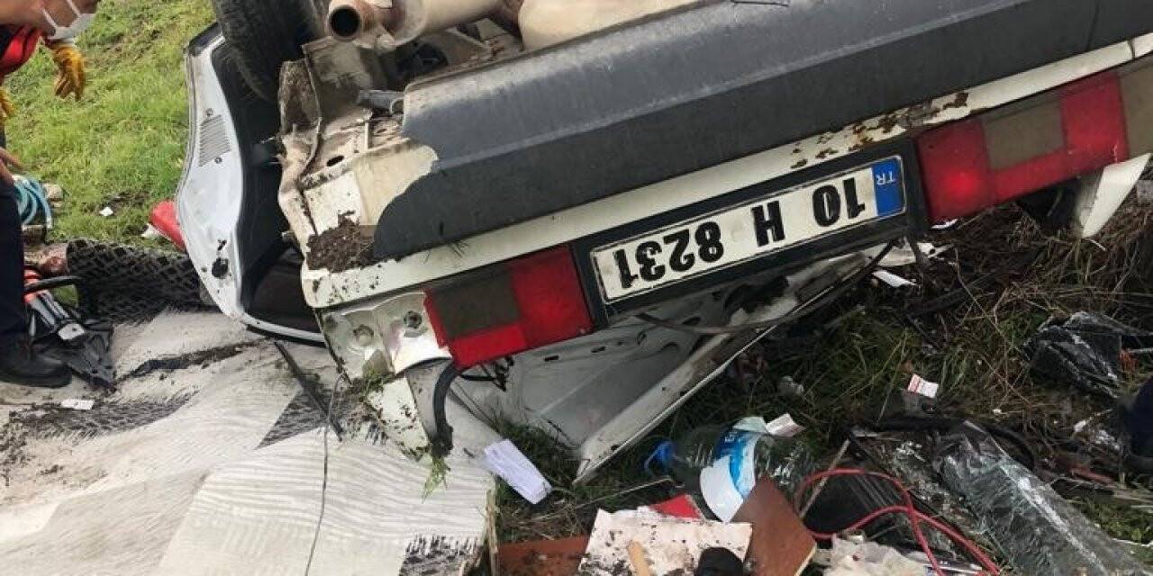 Burhaniye’de zincirleme kaza: 1 ölü